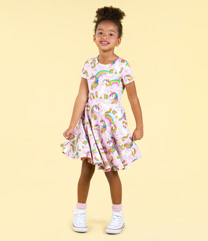 Rock Your Baby - Unicorn Rainbow Waisted Dress