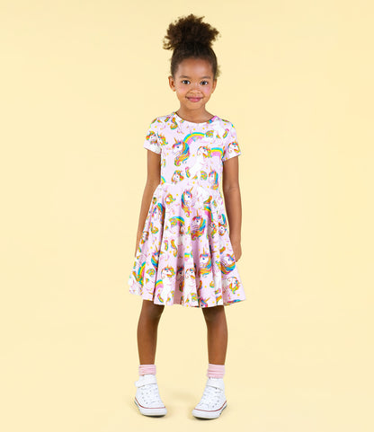 Rock Your Baby - Unicorn Rainbow Waisted Dress
