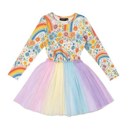 Rock Your Baby - Rainbows and Flowers Circus Dress (sizes 2-7)