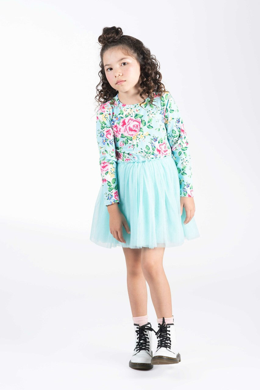 Rock Your Baby - Blue Garden Circus Dress (sizes 2-7)