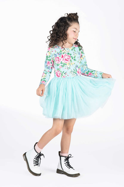 Rock Your Baby - Blue Garden Circus Dress (sizes 2-7)