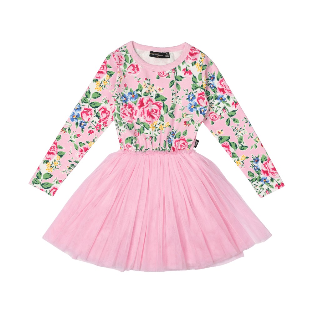 Rock Your Baby - Pink Garden Circus Dress (size 2-7)