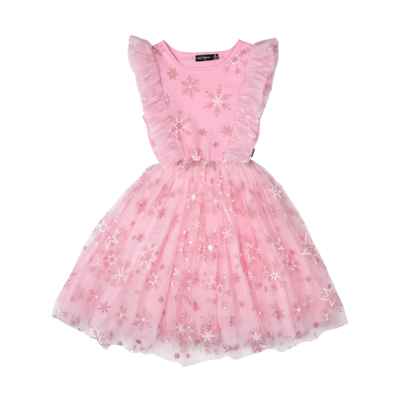 Rock Your Baby - Pink Snowflake Party Dress