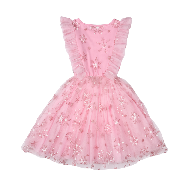 Rock Your Baby - Pink Snowflake Party Dress
