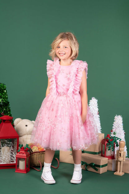 Rock Your Baby - Pink Snowflake Party Dress