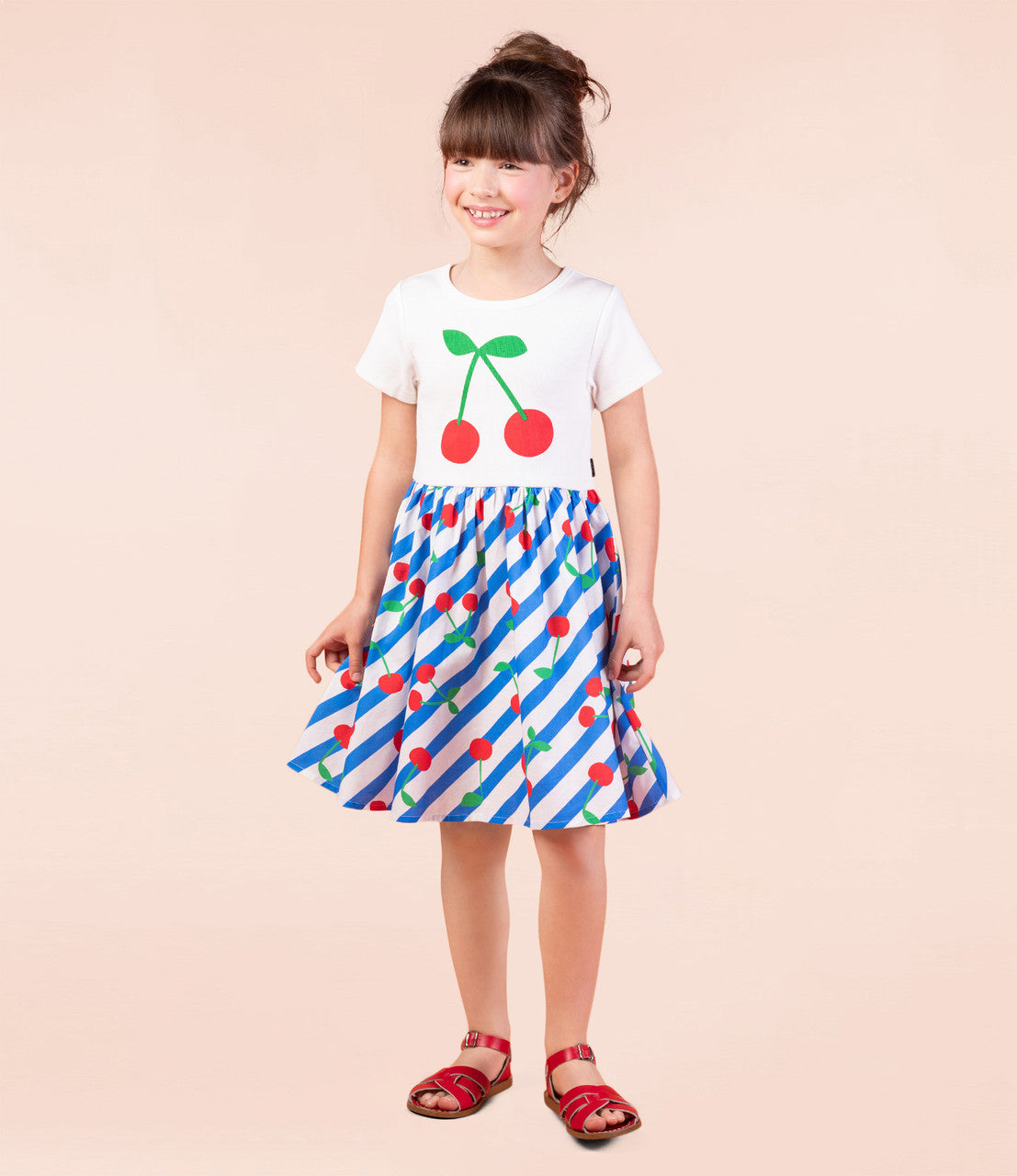 Rock Your Baby - Cherry Stripes T-Shirt Dress