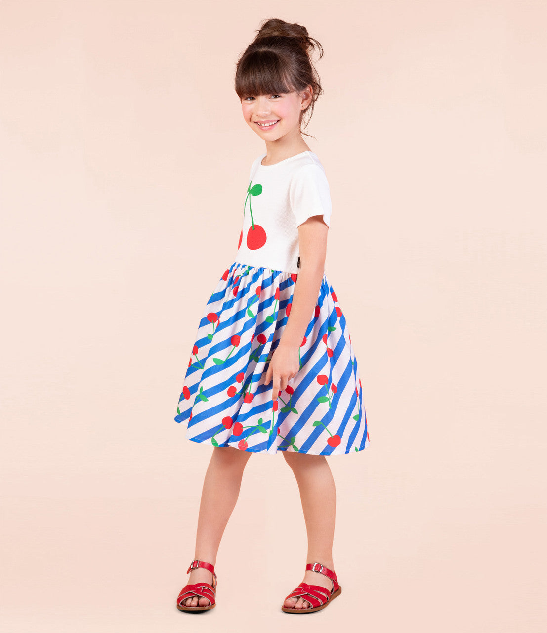 Rock Your Baby - Cherry Stripes T-Shirt Dress