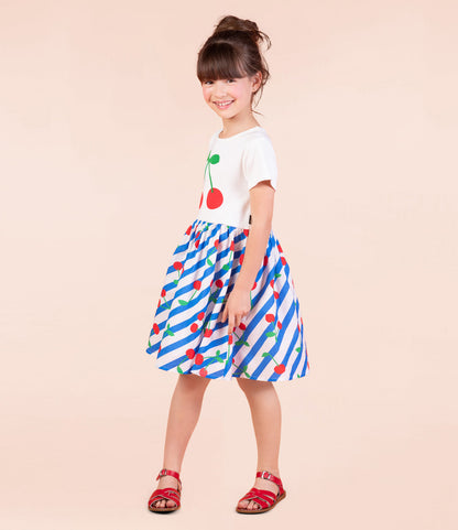 Rock Your Baby - Cherry Stripes T-Shirt Dress