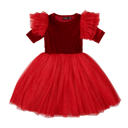 Rock Your Baby - Red Velvet Sparkle Party Dress