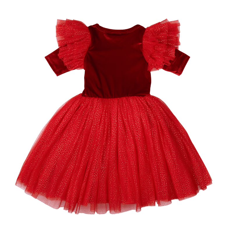 Rock Your Baby - Red Velvet Sparkle Party Dress