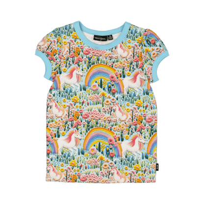 Rock Your Baby - Embroidered Unicorn Short Sleeve T-Shirt
