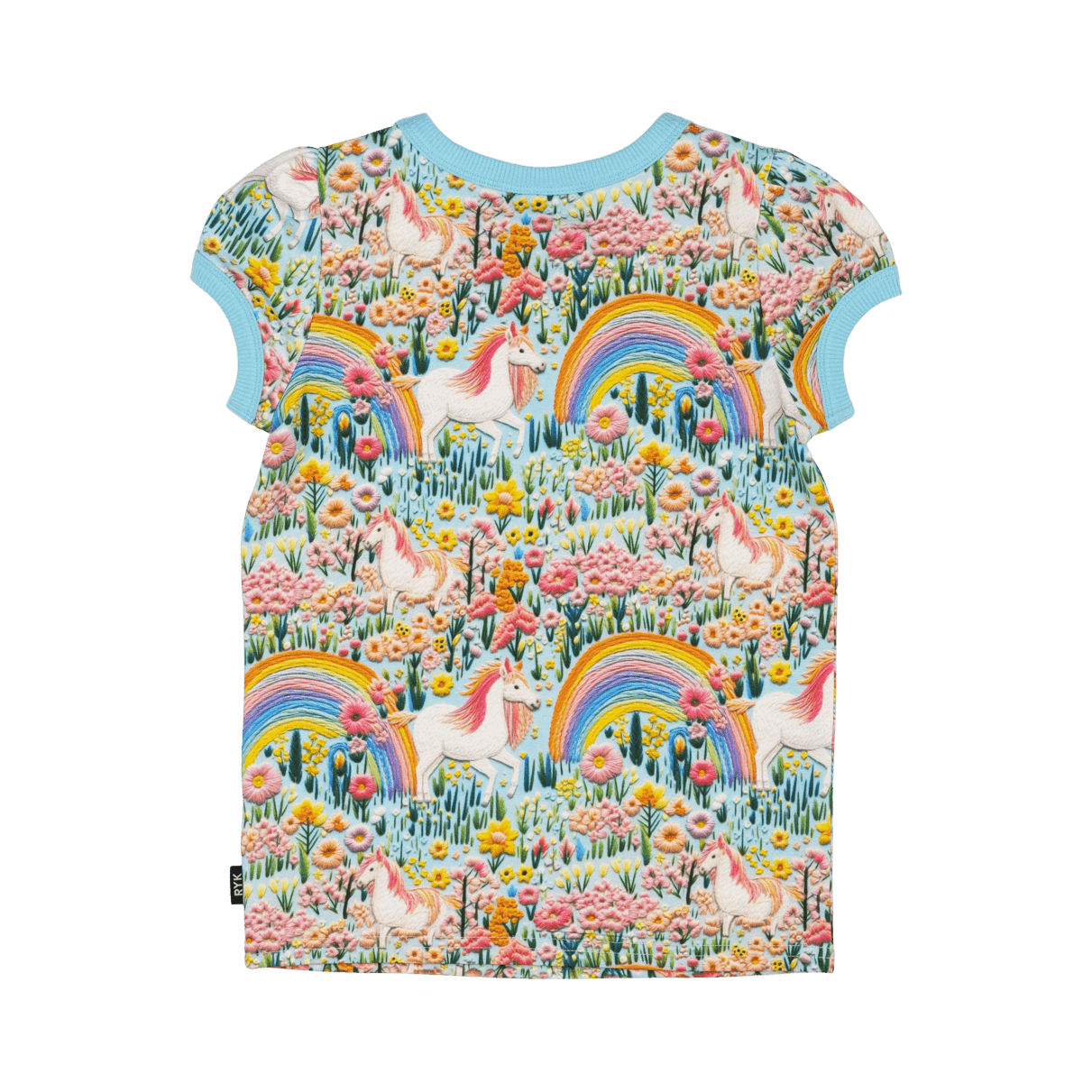 Rock Your Baby - Embroidered Unicorn Short Sleeve T-Shirt