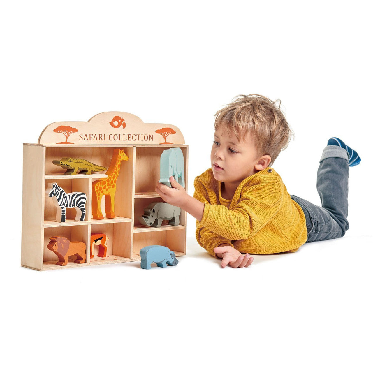 Tender Leaf Toys - Safari Animals with Display Shelf