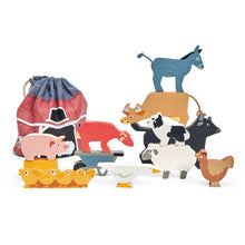 Tender Leaf Toys - Stacking Farmyard Animals with Bag