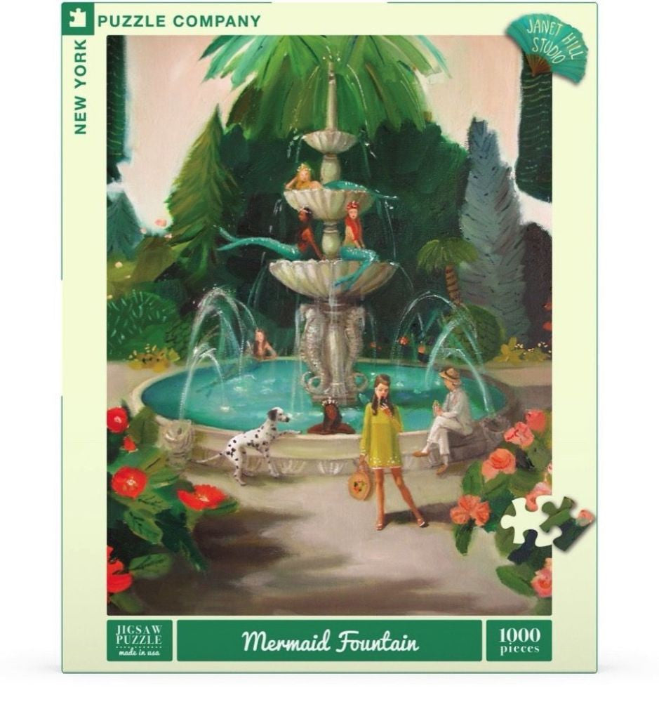 New York Puzzle Company 1000pc - Mermaid Fountain Puzzle