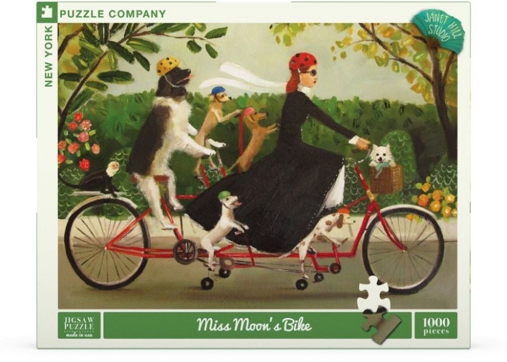 New York Puzzle Company 1000pc - Miss Moons Bike Puzzle