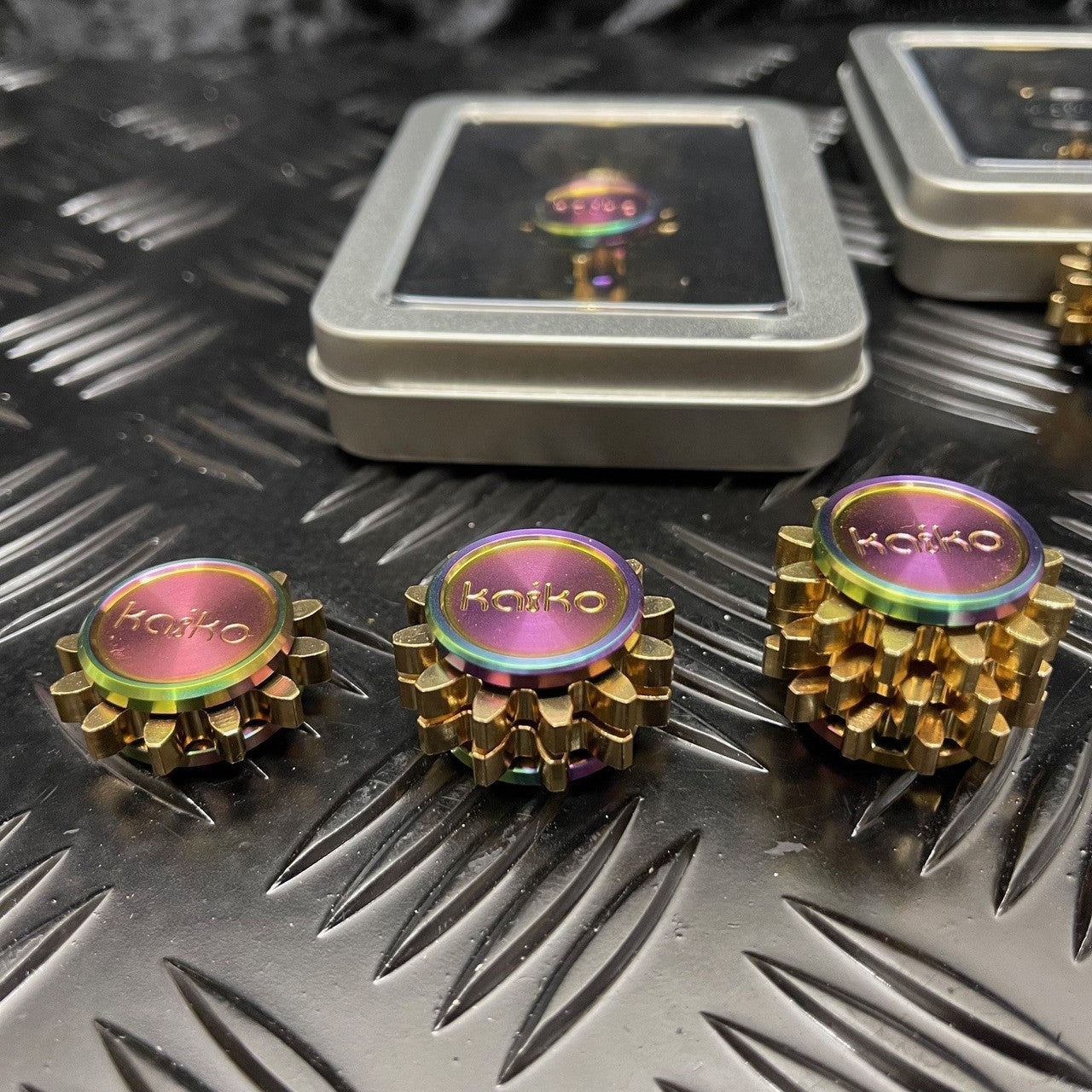Kaiko Fidgets - Trinity Mega Cog DIY Kit - Oil Slick