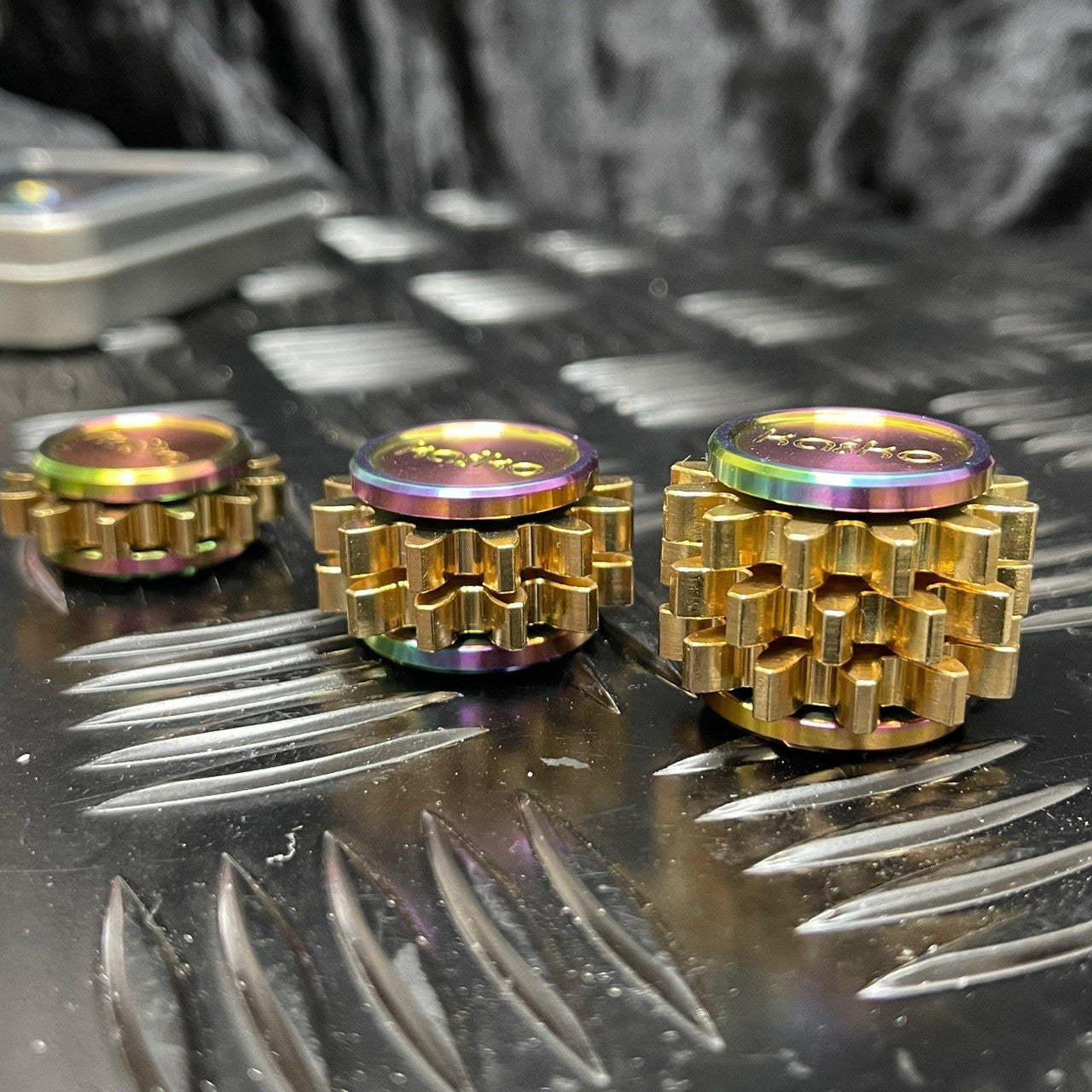 Kaiko Fidgets - Trinity Mega Cog DIY Kit - Oil Slick