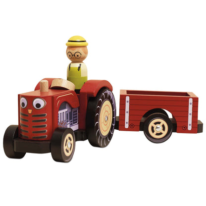 Le Toy Van - Farmyard Tractor & Trailer with Farmer