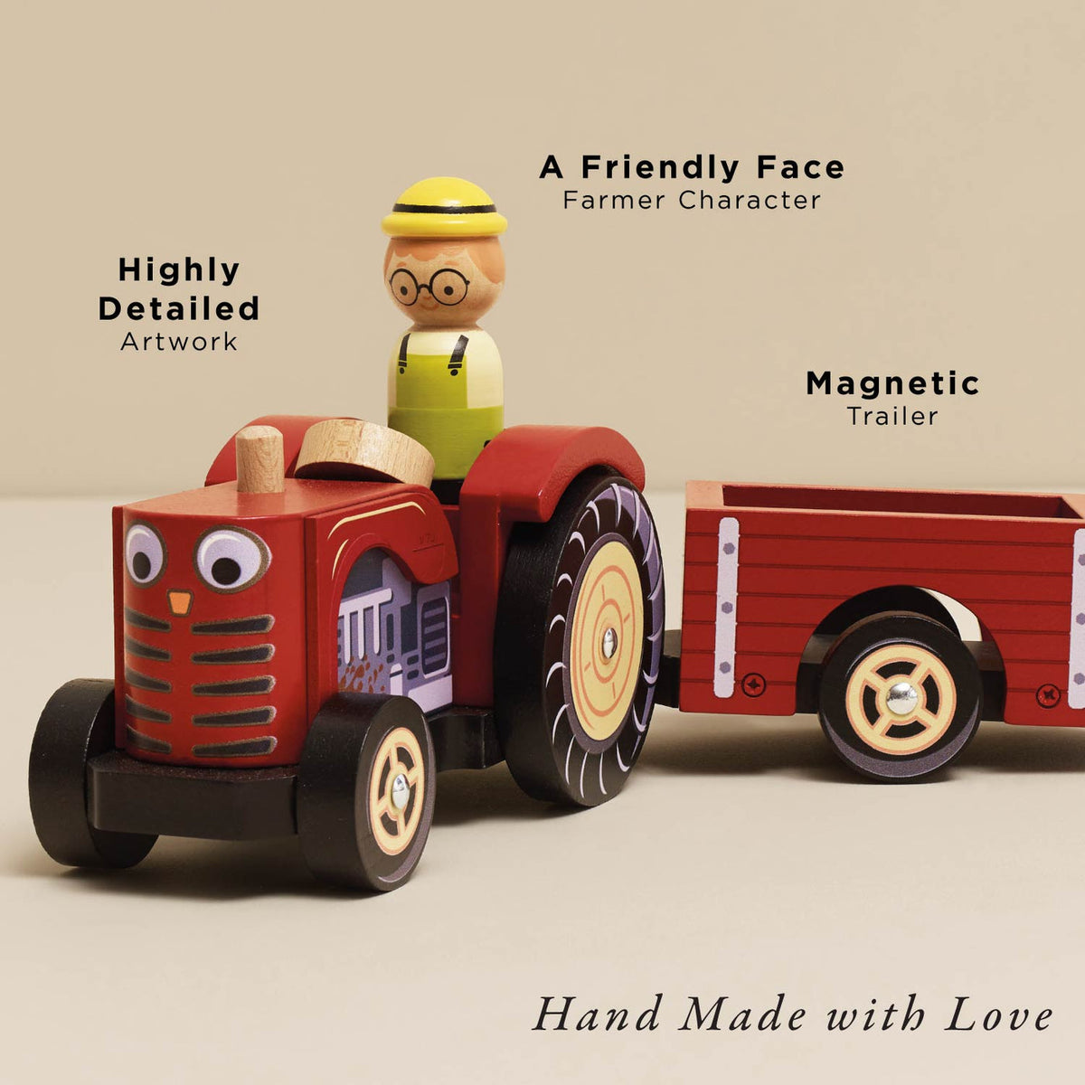 Le Toy Van - Farmyard Tractor & Trailer with Farmer