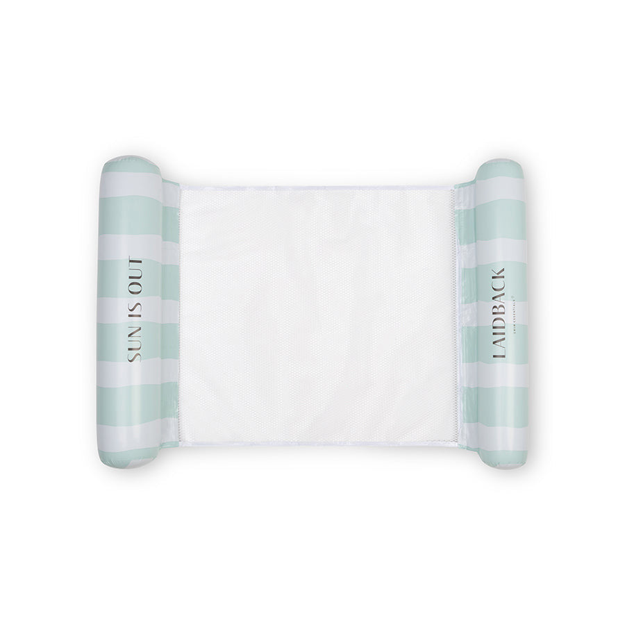 Swim Essentials - Inflatable Hammock - Resort Stripe | Green Water