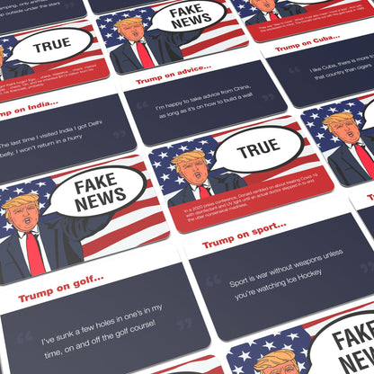 Bubblegum Stuff Fake News Game: Trump Edition - True or False Card Game