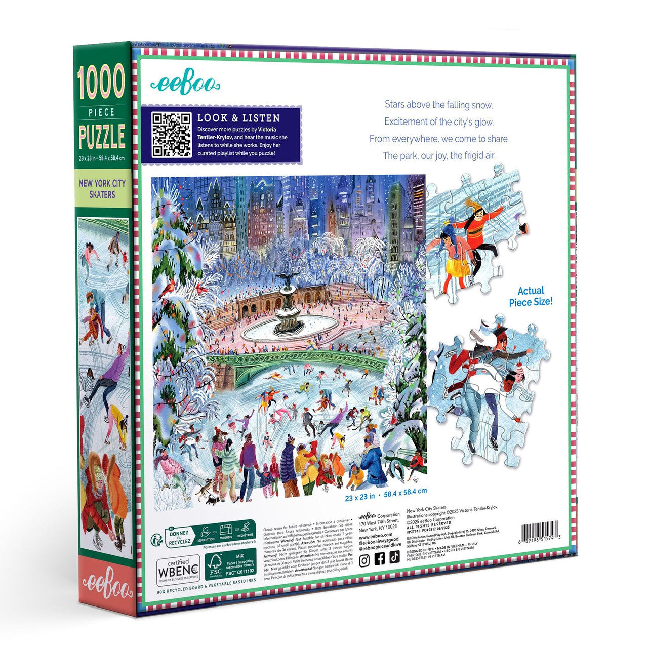 eeBoo 1000pc - New York City Skaters Puzzle