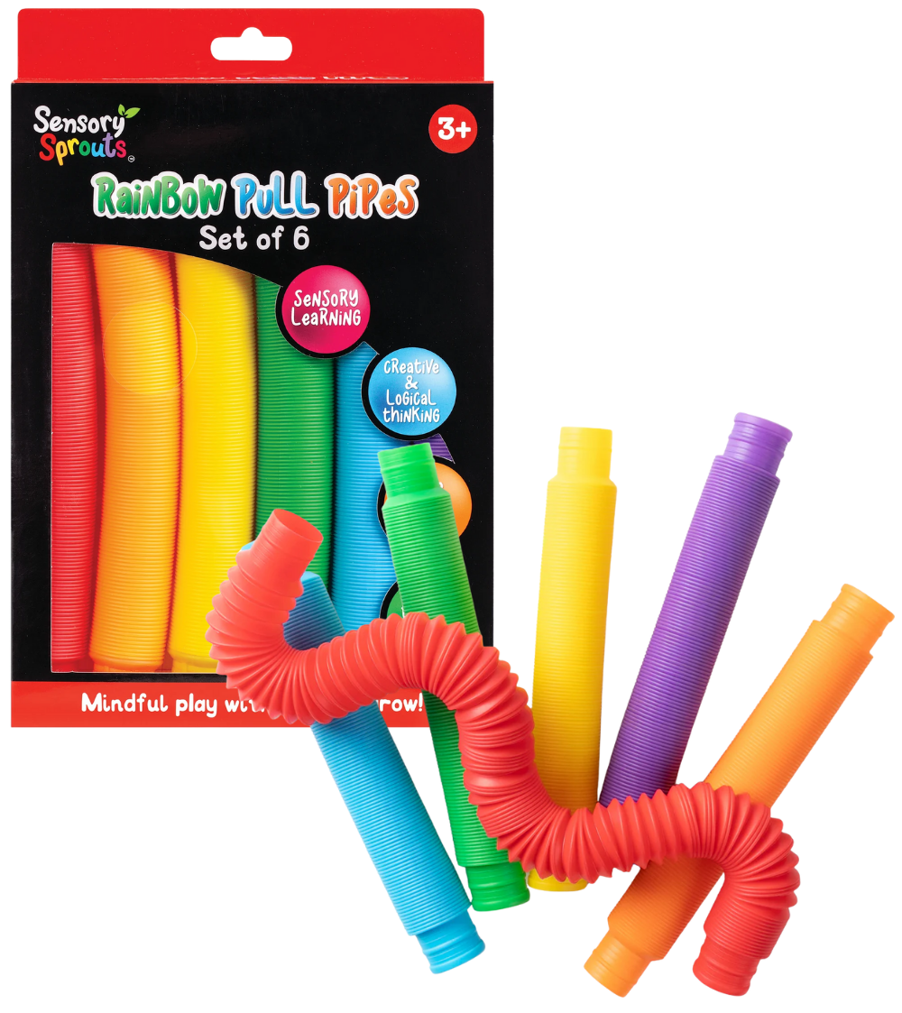 Sensory Sprouts - Rainbow Pull Pipes