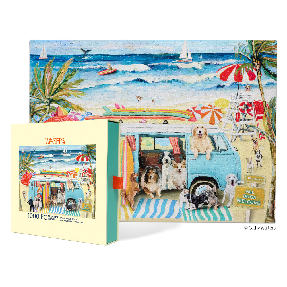 WerkShoppe 1000pc – Doggie Surf School Puzzle