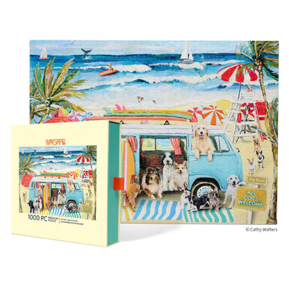 WerkShoppe 1000pc – Doggie Surf School Puzzle