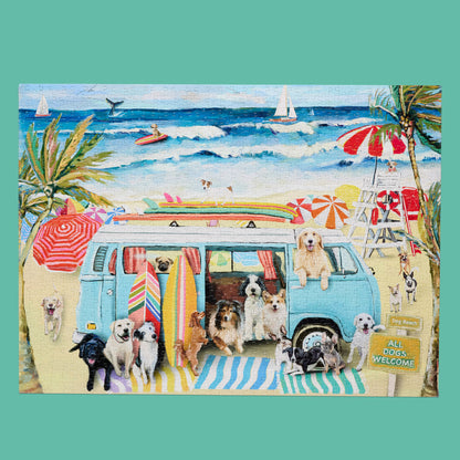 WerkShoppe 1000pc – Doggie Surf School Puzzle