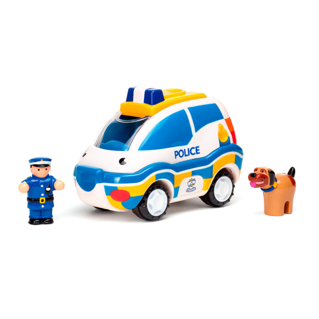 WOW Toys - Police Chase Charlie | Push & Go Police Car with Officer & Dog
