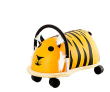 Toy car shaped like a tiger on a white background