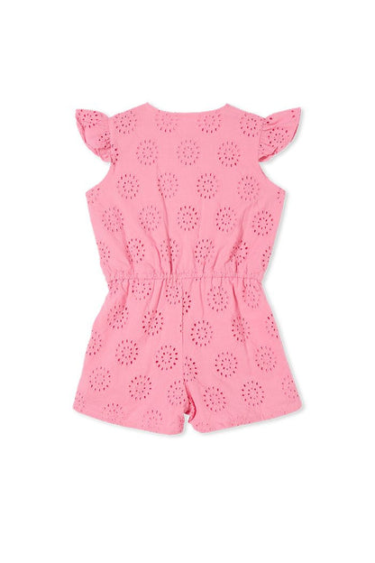 Pink Broderie Playsuit