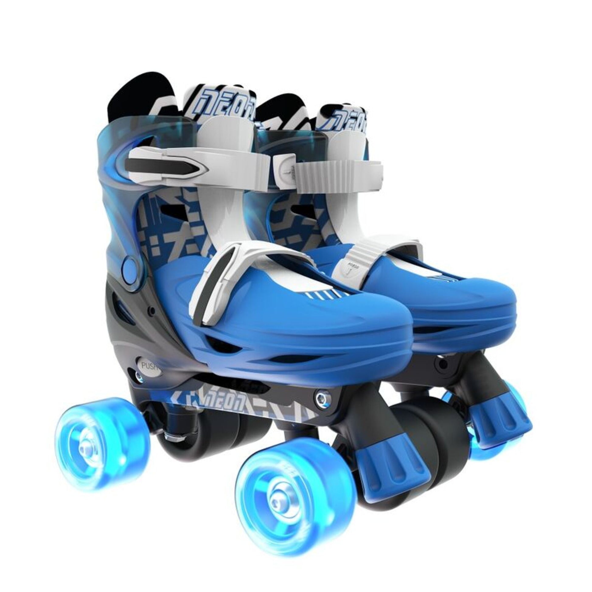 Yvolution Neon Combo Skates Kaleidoscope 2-in-1 adjustable inline and quad roller skates with LED light-up wheels