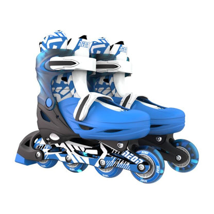 Yvolution Neon Combo Skates Kaleidoscope 2-in-1 adjustable inline and quad roller skates with LED light-up wheels