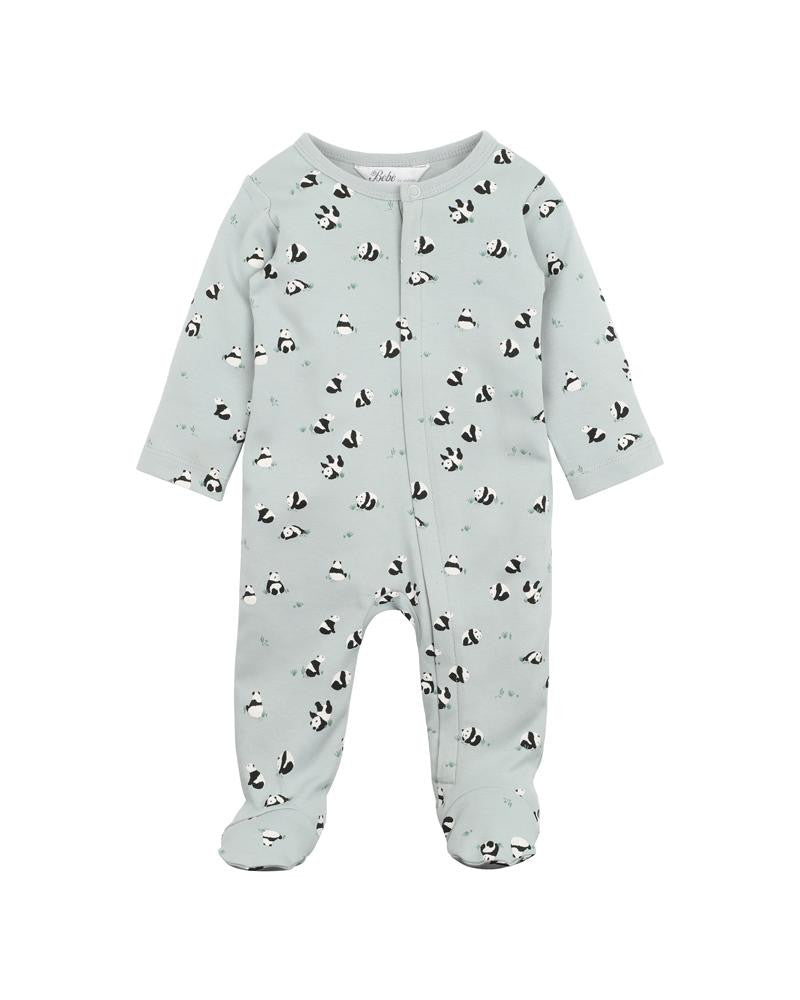 Bébé - Angus Print Long sleeve Zip Onesie (sizes 000-0)