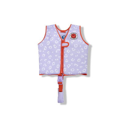 Swim Essentials - Kid's Swim Vest - Lila Leopard 3-6yrs