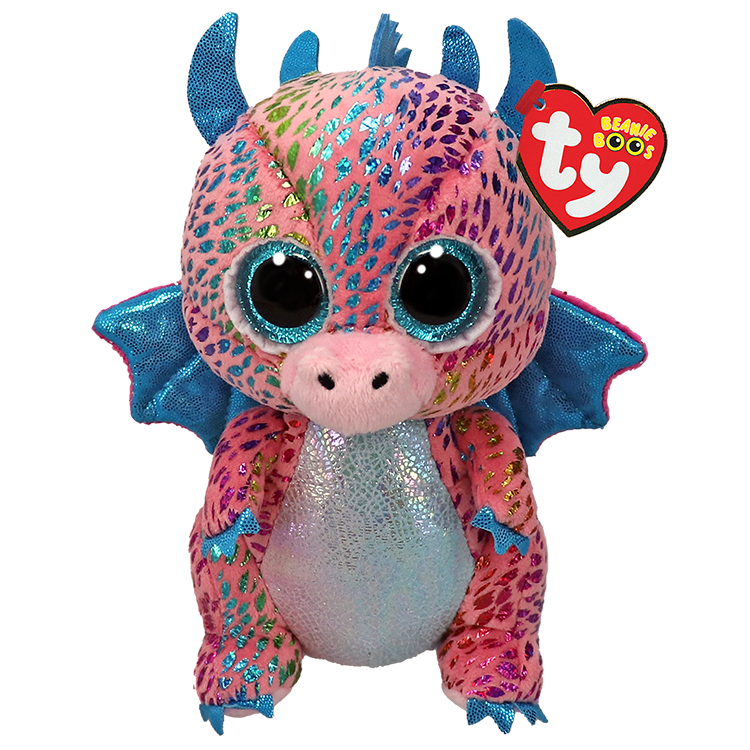 TY Beanie Boos Regular - Flint the Purple Dragon