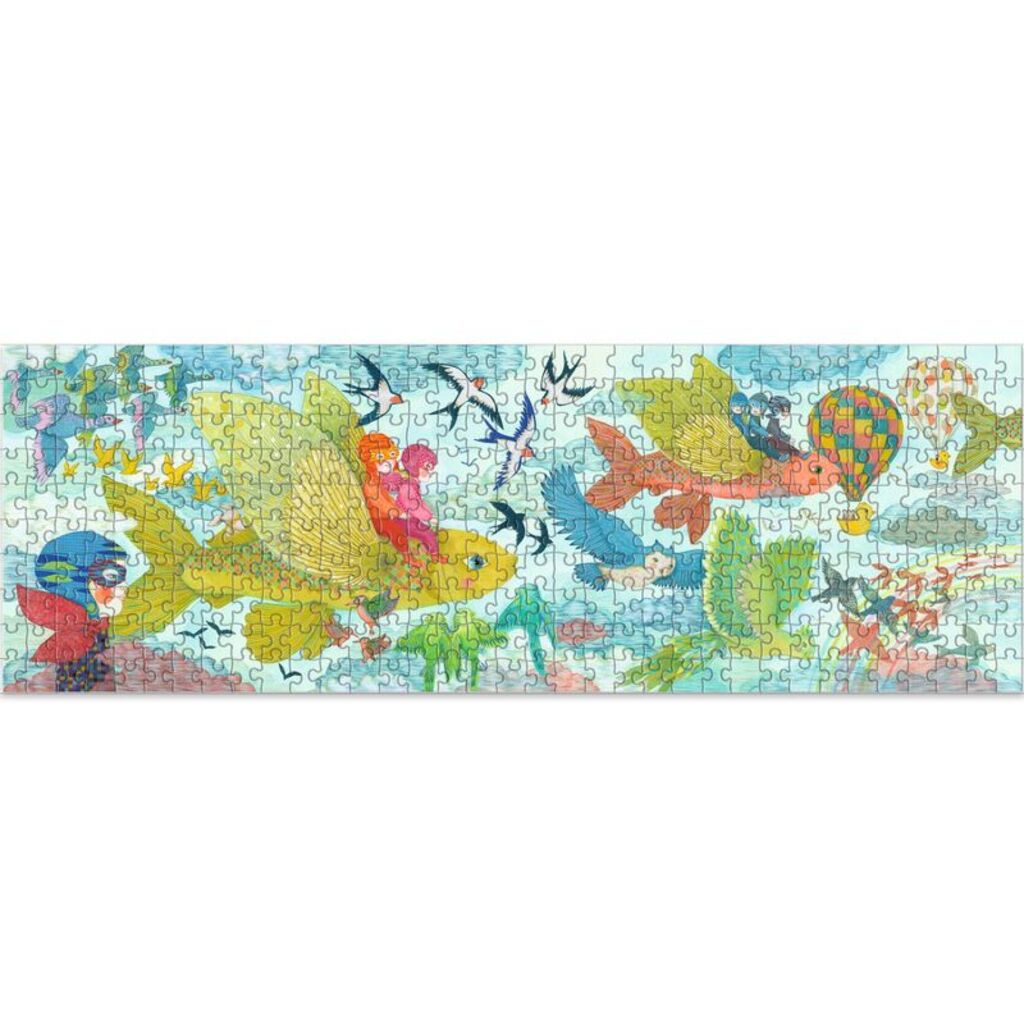 full-size 97 x 33 cm poster included with Djeco After the Rain 350-piece Gallery puzzle