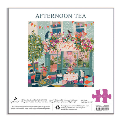 Galison 500pc - Afternoon Tea Puzzle | Art by Victoria Ball