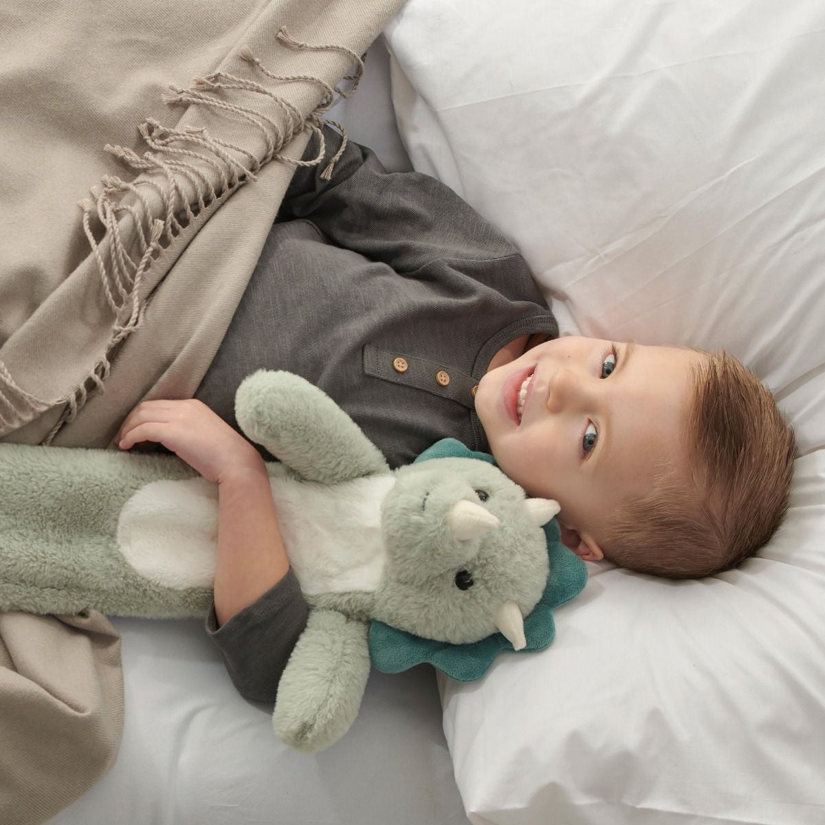 Aroma Home Kids - Animal Long Hot Water Bottle - Green Dino