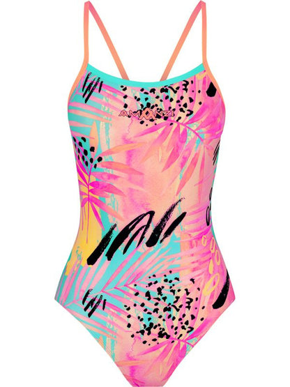 Amanzi - Girls Proback One Piece Swimmers - Peachy Palms