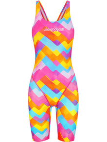 Amanzi - Kneelength One Piece Swimmers - Prism Pulse
