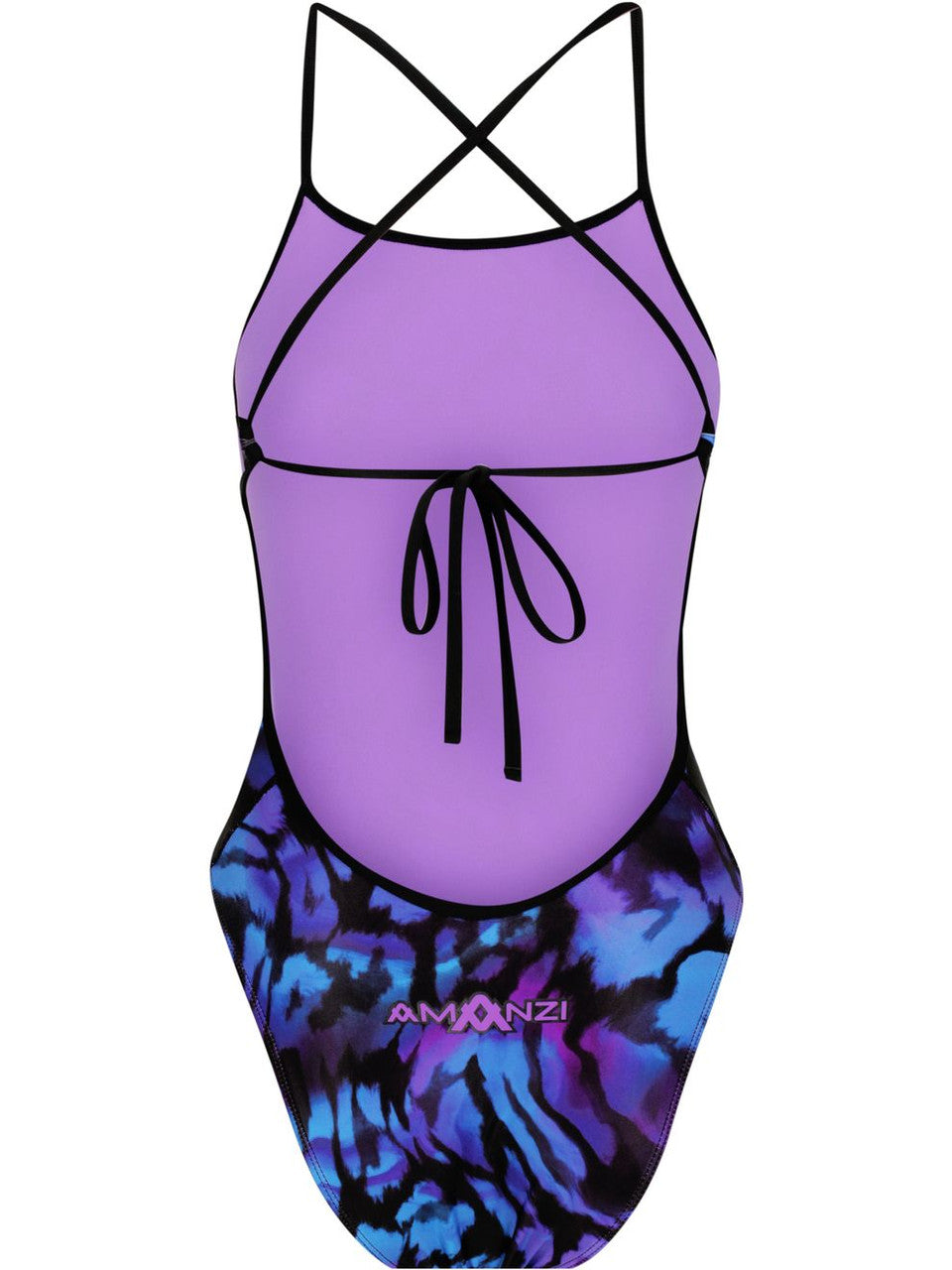 Amanzi - Girls Tie Back One Piece Swimmers - Hazey