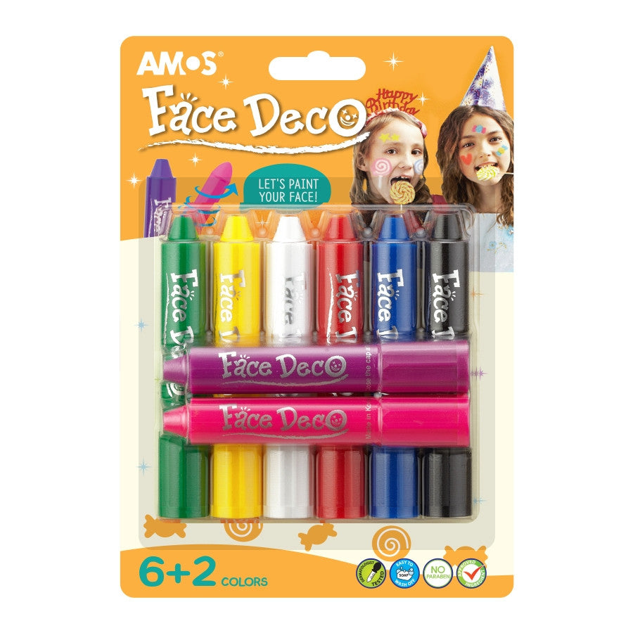 Amos- Face Decoration 8 pack