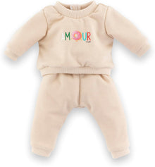 Amour Beige Jogging Set for 36cm Mon Grand Corolle baby dolls with sweatshirt and jogger pants