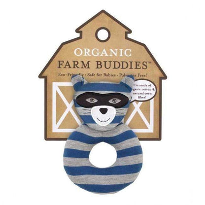 Organic Farm Buddies- Robbie Raccoon Rattle