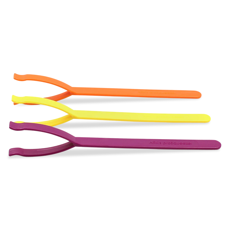 ARK proSqueezer tongue, lip and jaw tools showing the V-shaped design that adds resistance