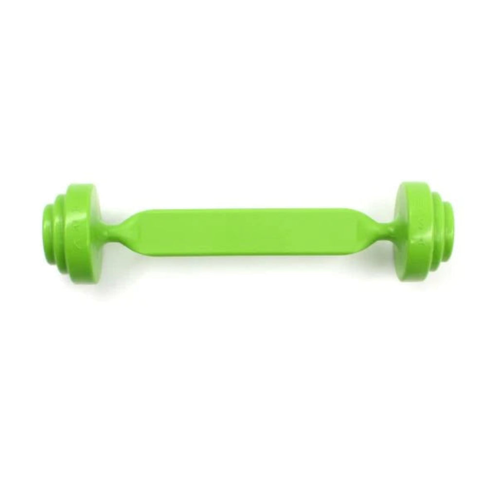Lime Green ARK proBarbell, the heavier weighted oral motor tool for exercises targeting lip closure, lip strength and endurance.